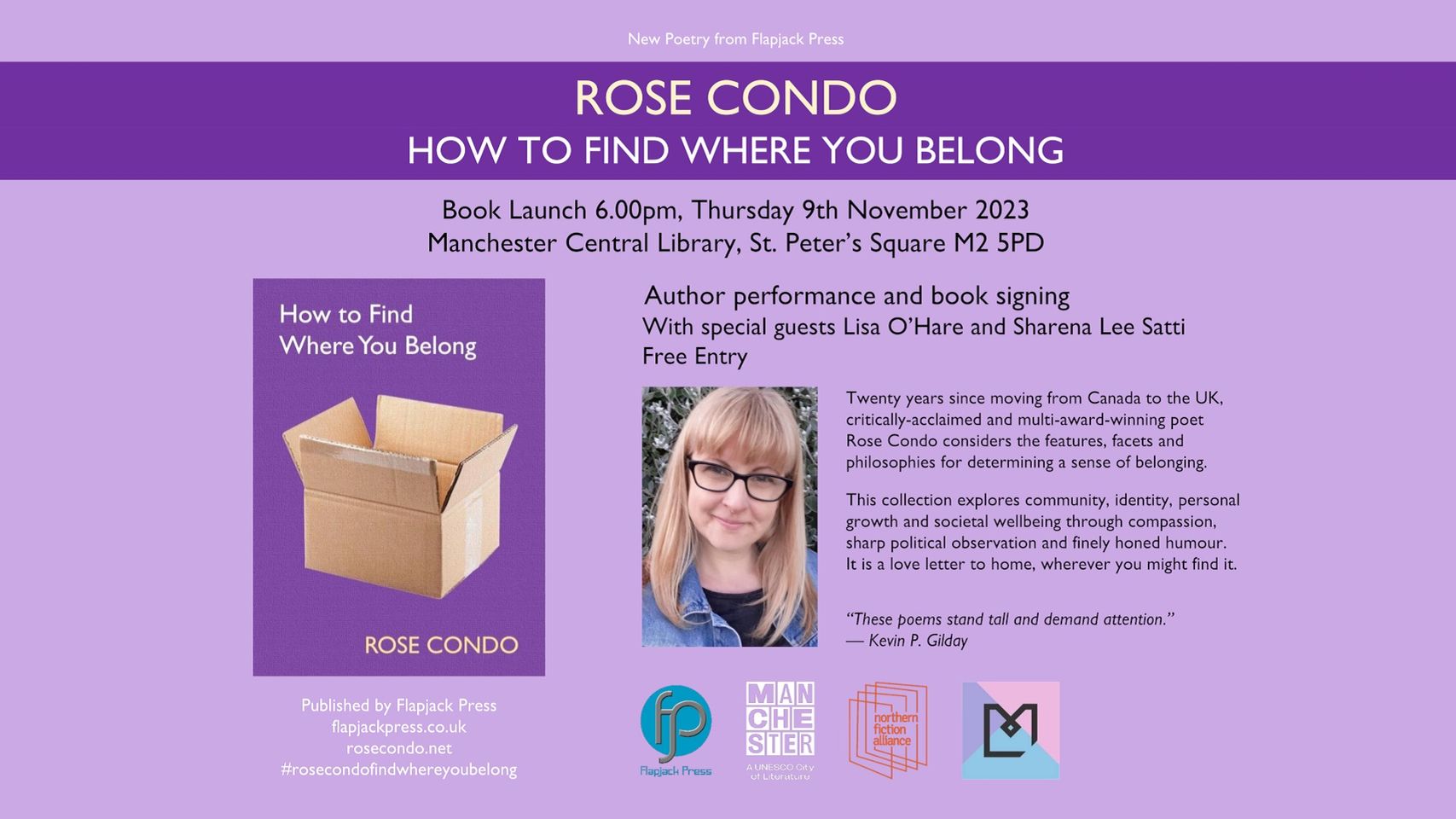 Rose Condo Book Launch